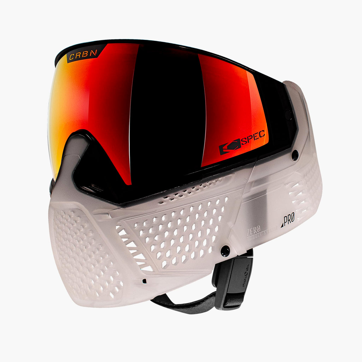 CRBN Paintball Zero Pro Goggle - Includes: Two Lens + Visor + Case - Carbon Paintball (Clear, Less Coverage)