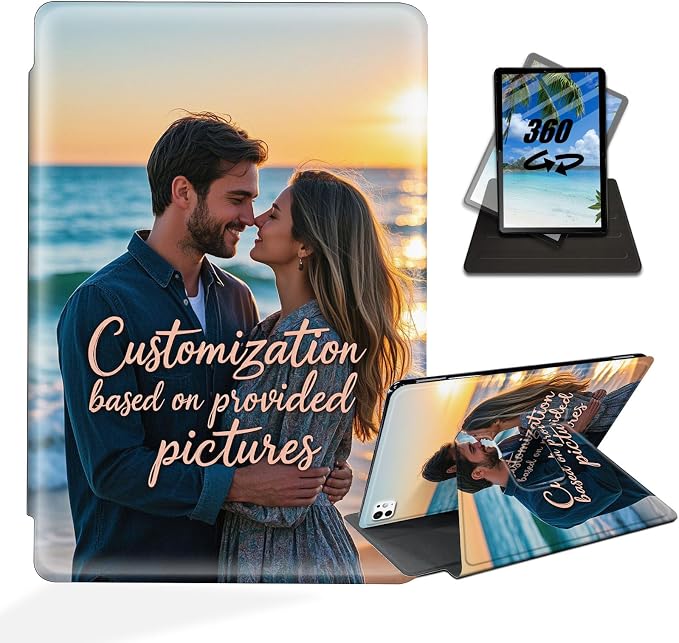 for iPad 10th Generation Case 360 Degree Rotating Stand Cover Multi Angle Viewing Auto Sleep/Wake American Flag Eagle Leather Case for iPad (A16) 11th Generation 11 Inch 2025