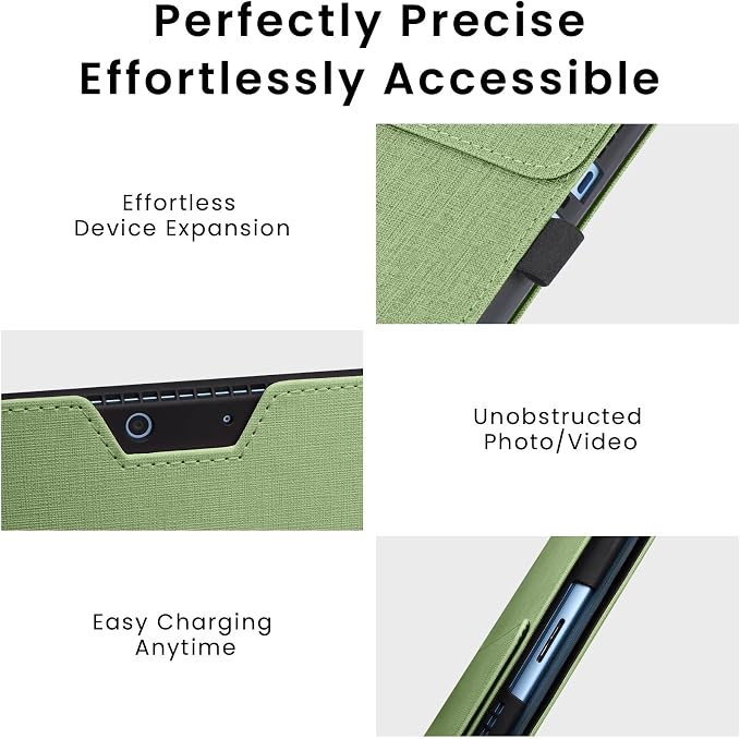 Omnpak Case for 13 inch Microsoft Surface Pro 11 (2024) Surface Pro 10 &amp Pro 9 Protective Cover with Multi-Angle Stand &amp Stylus Holder Compatible with Type Cover Keyboard Black