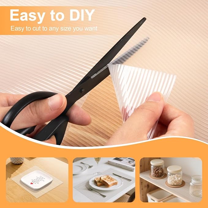 FEXIA Shelf Liners for Kitchen Cabinets Non-Slip Drawer Liner 12 Inches x 30 FT Waterproof & Oil-Proof Non Adhesive Durable Material Fridge Liner for Shelves