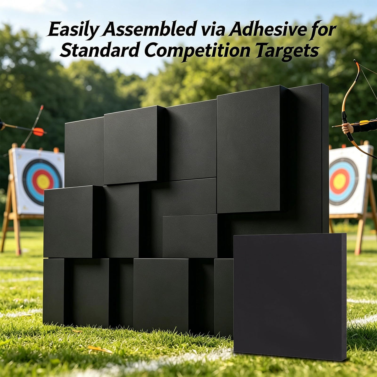 FENJANER 20" Foam Archery Target with Hanging Rope for Backyard Shooting