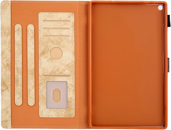 Kindle Fire HD 8 Tablet Case (8th/7th/6th Generation)Smart Stand Synthetic Leather Cover with Auto Wake/Sleep [Card &amp Pencil Holder] for 8 Amazon Fire HD 8 (2018/2017/2016) Blue Sea Beach
