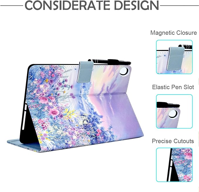 Case for Galaxy Tab A11+ Plus 2026/ A9 Plus 2024 11-Inch Funut PU Leather Folio Cover Multi-Angle Stand with Auto Wake/Sleep Case for Samsung Galaxy Tab A9 Plus/A9+ Tablet Bird