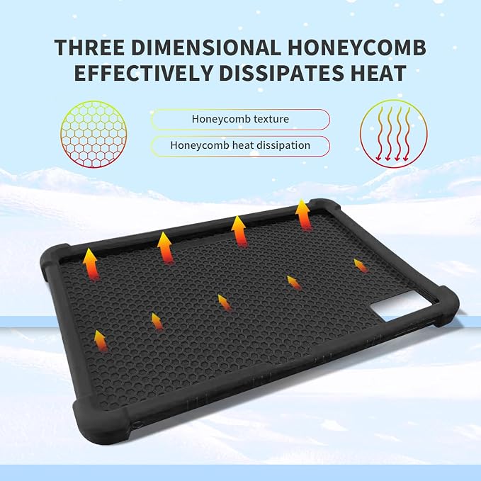 for KADYBE D115/ANTEMPER/kimlok 2024 10.1 Android 13 Silicone Case | Tablet Friendly with Stand for ANTEMPER ZONKO D115/YOSAVlOR YQCP20/Vortex TAB10/DOOGEE T10 T10S T10 Pro Tablet (Black)