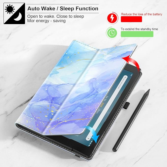 Case for All-New Amazon Fire HD 10 Tablet (13th/11th Generation 2023/2021 Release) 10.1 - Slim Folding Stand Cover with Auto Wake/Sleep Hand Strap &amp Stylus Pen Holder Black Cat