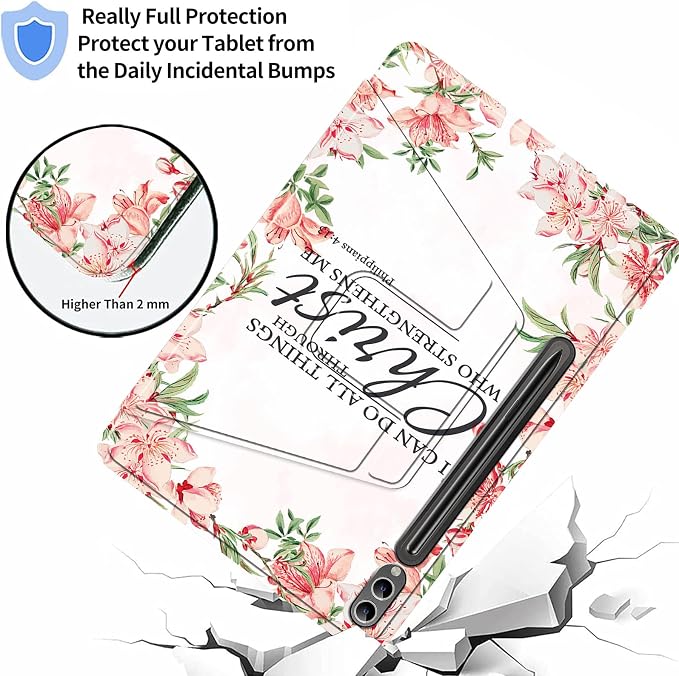 Case for Samsung Galaxy Tab A9 8.7-Inch 2023360 Degree Rotating Multi-Angle Viewing Protective Cover with Auto Sleep/Wake-Blue Butterfly