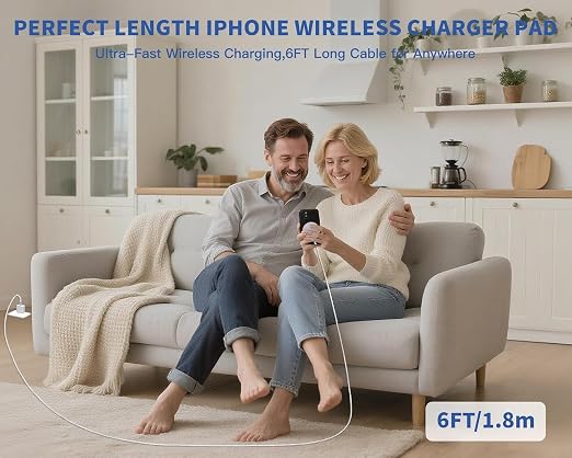 Magnetic Wireless Charger for iPhone 17 16 15 10FT Fast Phone Charging Pad | with USB C Wall Charger Fast Block For iPhone 17 Pro Max/17/iPhone 16 Pro Max/15/Plus/Pro/14/13/12 SeriesAirPods 4/3/2/Pr