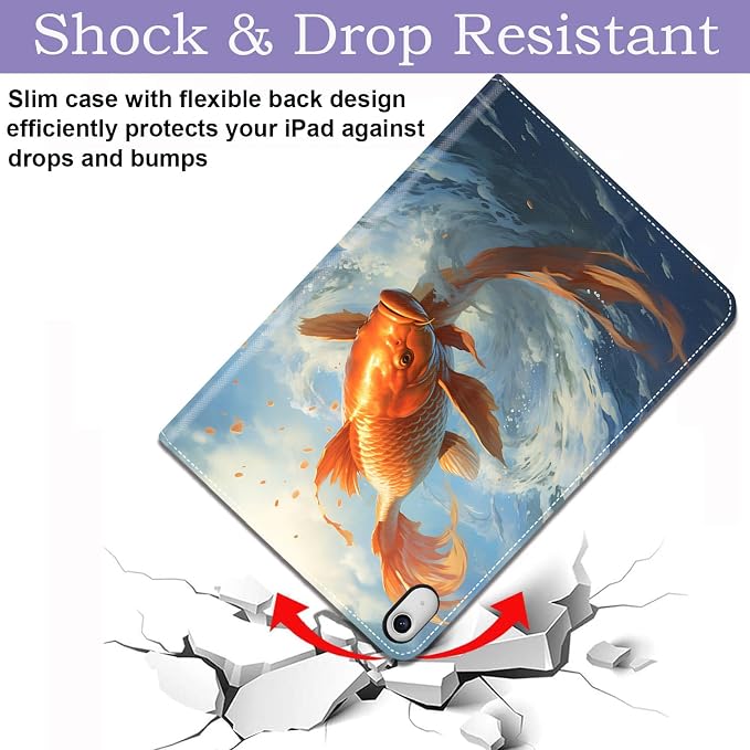 Case for iPad (A16) 11th Generation 11 Inch 2025 / iPad 10th Generation 10.9 Inch 2022 Ultra-Thin Multi-Angle Protective Cover with Auto Sleep/Wake A Dark Horse