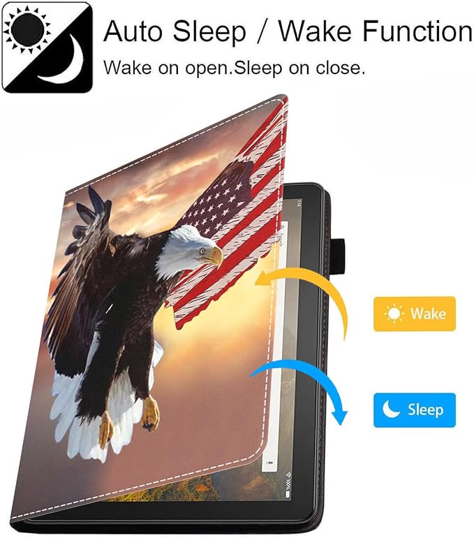 Case for Kindle Fire HD 10 Tablet 10.1 (9th/7th Generation 2019/2017 Release) - Slim PU Leather Stand Flip Cover with Card Slot &amp Pencil Holder Basketball Surface