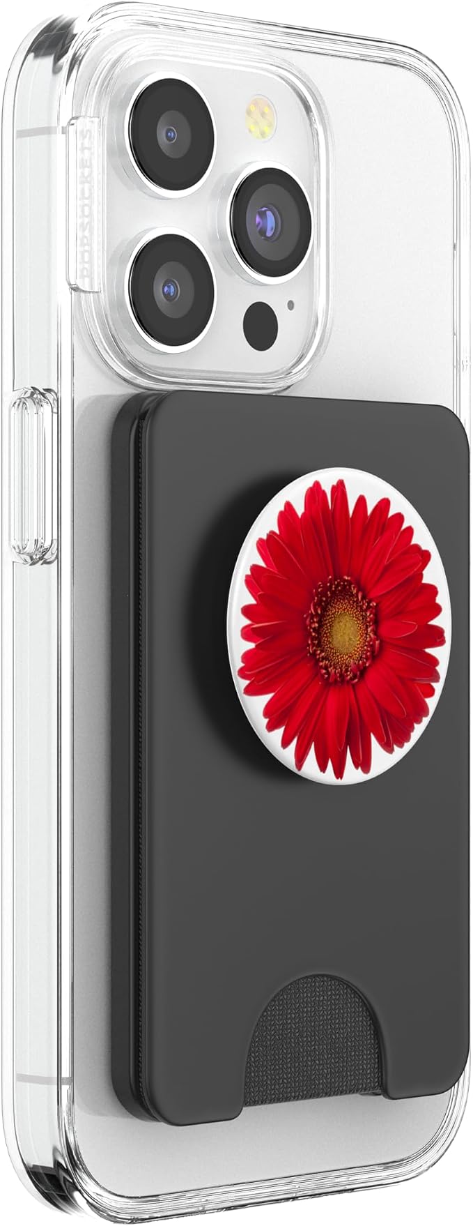 Cute Red Daisy Flower On White So Pretty Red Flower PopSockets Adhesive PopGrip