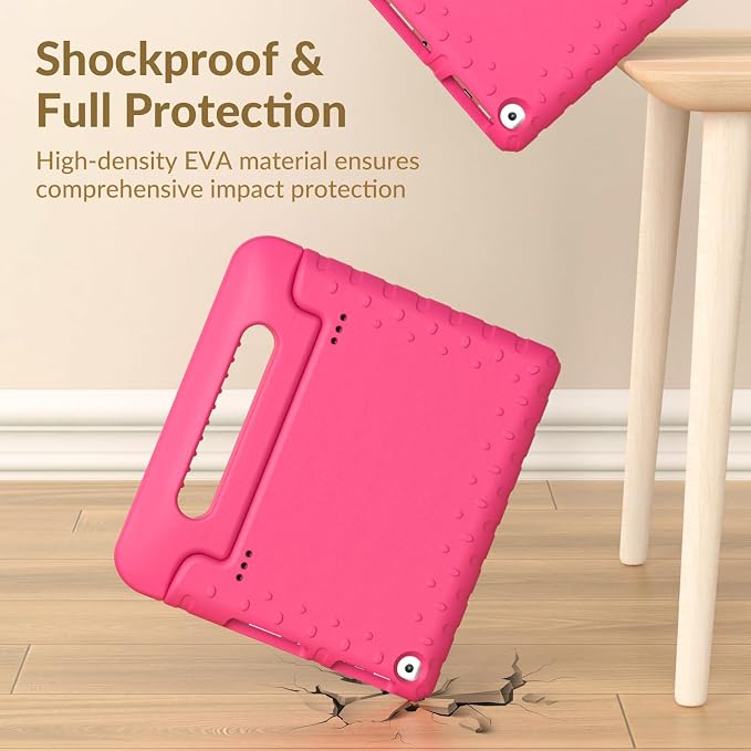 Kids Case for Kindle Fire HD 8 Tablet Case (8th/7th/6th) Shockproof Blue | 2018/2017/2016 Release Lightweight EVA Handle Stand Full Protection For Kids Daily Use