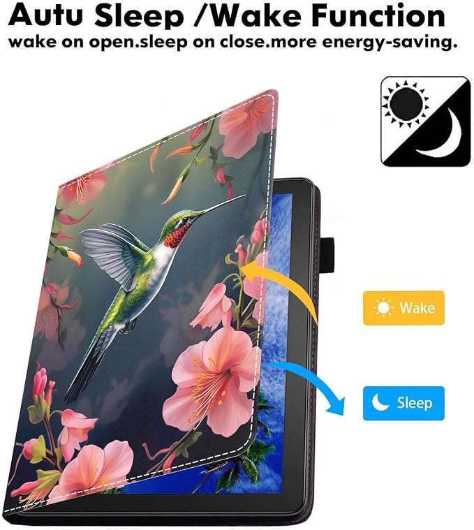Case for Amazon Kindle Fire HD 8/Fire HD 8 Plus Tablet (12th/10th Generation 2024/2022/2020 Release) Slim PU Leather Cover with Card Slot &amp Auto Wake/Sleep African American Women