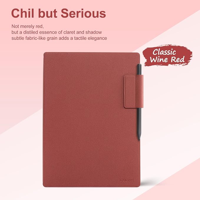 CoBak Premium Magnetic Case for Remarkable Paper Pro 2024 Released 11.8 inch PU Leather Smart Auto Sleep/Wake Book Folio Cover with Corner Protection and Pen Holder Strap Coffee Brown