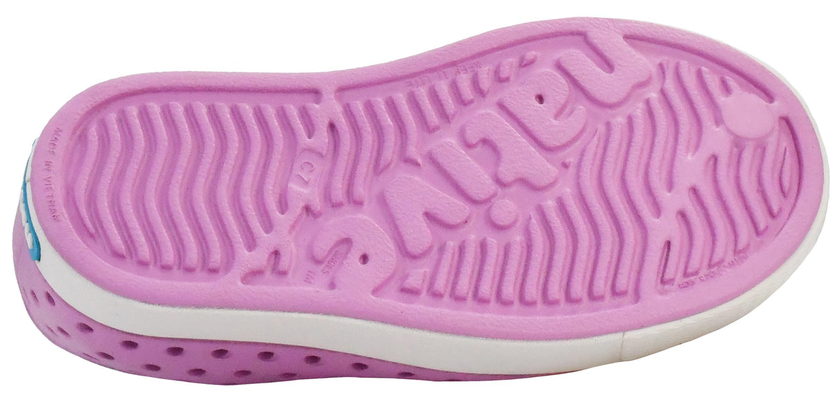 Native Shoes Unisex-Kids Jefferson Sneakers, Chillberry Pink/Shell White, 4 Toddler