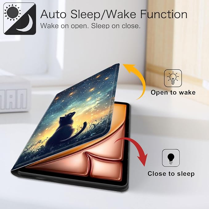 for iPad 11th Generation (A16 2025) 11 / iPad 10th Gen 10.9 2022 Case 360° Rotating PU Leather Stand Cover with Auto Sleep/Wake Shockproof TPU Backl Two Dragons Fighting