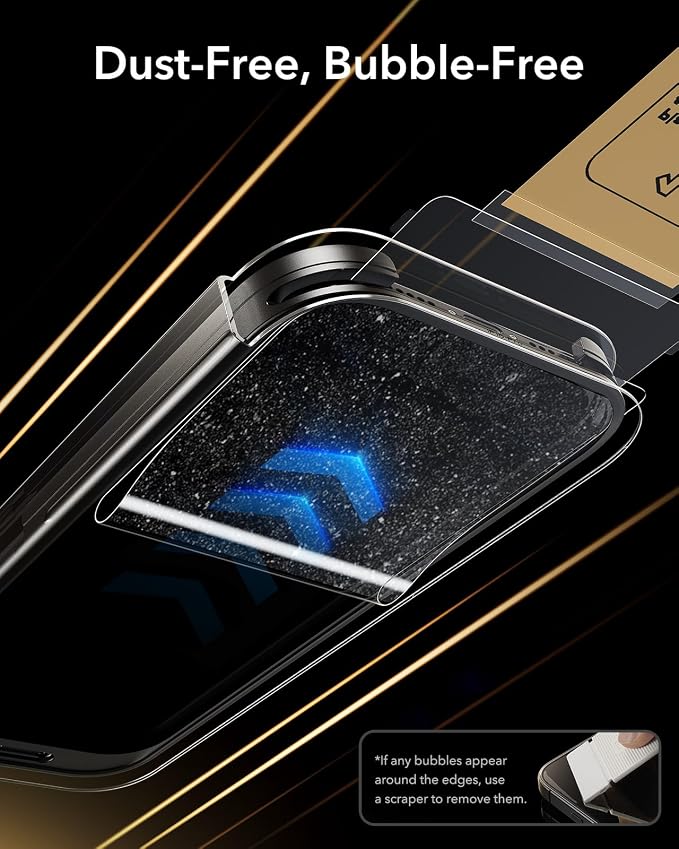 ESR 3 Pack for iPhone 16 Pro Max Privacy Screen Protector Armorite Pro | Accessory Glass by Corning™ 10X Impact Absorption Anti-Spy Full-Coverage Protection UltraFit Tray Bubble-Free
