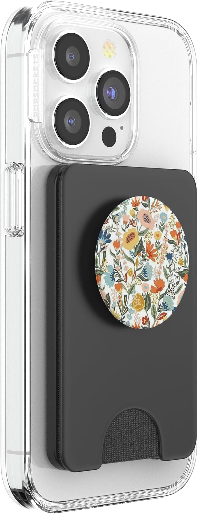 Cute Floral Teal Hibiscus Pattern On White Pop Mount Socket PopSockets Adhesive PopGrip