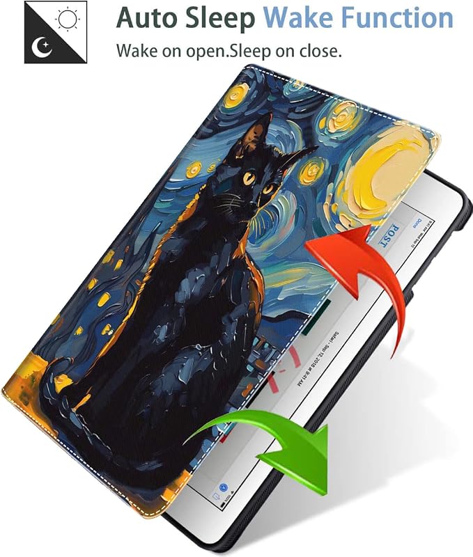 Case for iPad (A16) 11th Generation 11 Inch (2025) iPad 10th Generation 10.9 Inch (2022)，Slim Fit Foldable Standing Cover Case with Auto Sleep/Wake Retro Moth