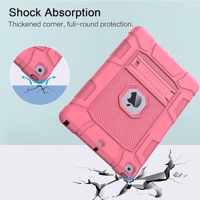 Azzsy Case for iPad 9th Generation/iPad 8th Generation/iPad 7th Generation (10.2 Inch 2021/2020/2019 Model) Heavy Duty Shockproof Rugged Protective Case for iPad 10.2 inch Alpine Green