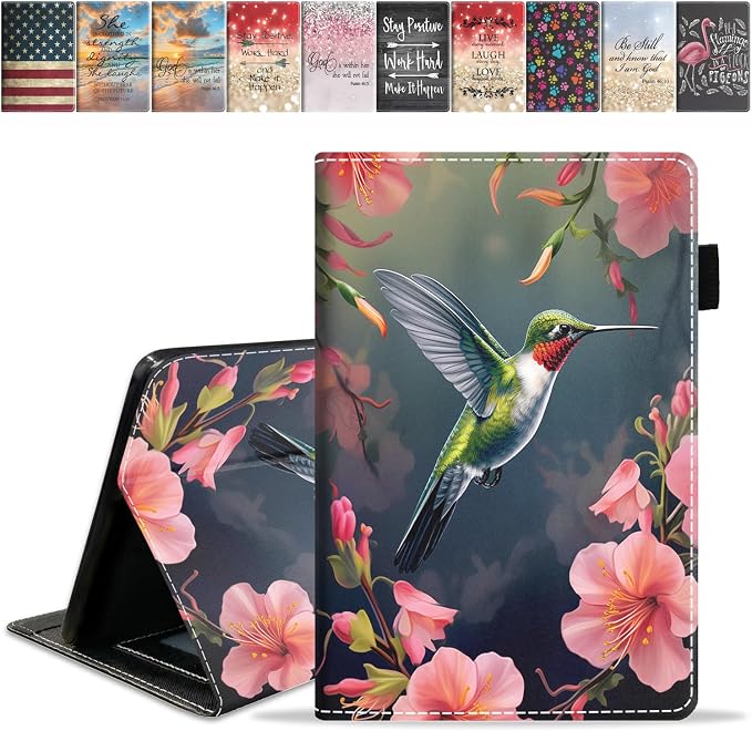Case for Amazon Kindle Fire HD 8/Fire HD 8 Plus Tablet (12th/10th Generation 2024/2022/2020 Release) Slim PU Leather Cover with Card Slot &amp Auto Wake/Sleep African American Women