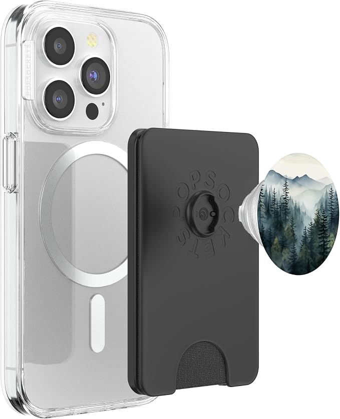 Foggy Forest Pine Tree Woods Green Nature Outdoor Explore PopSockets PopGrip for MagSafe