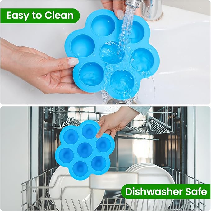 GOKCEN's Silicone Egg Bite Molds 12 Cups Silicone Muffin Pans for Baking