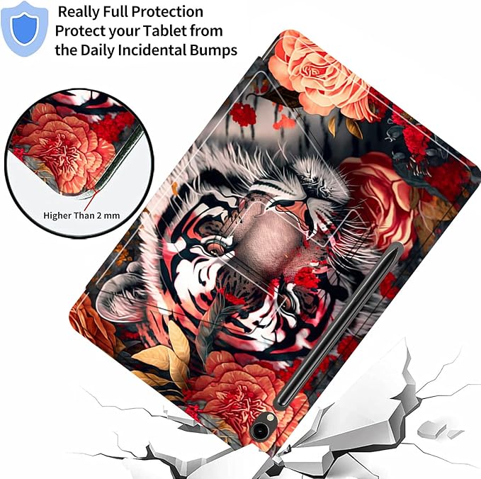 Case for Samsung Galaxy Tab A9 8.7-Inch 2023360 Degree Rotating Multi-Angle Viewing Protective Cover with Auto Sleep/Wake-Blue Butterfly