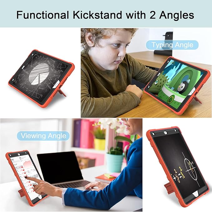 Azzsy Case for iPad 9th Generation/iPad 8th Generation/iPad 7th Generation (10.2 Inch 2021/2020/2019 Model) Heavy Duty Shockproof Rugged Protective Case for iPad 10.2 inch Alpine Green