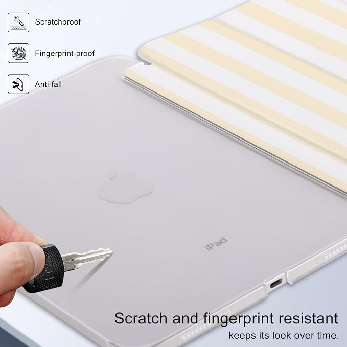 case for ipad 11th Generation11 Inch 2025 (A16 Chip) &amp 10th Gen 10.9 Inch 2022 - Slim Scratch-Resistant Hard PC Translucent Back Shell Smart Cover Wake/Sleep FunctionBlack Bow