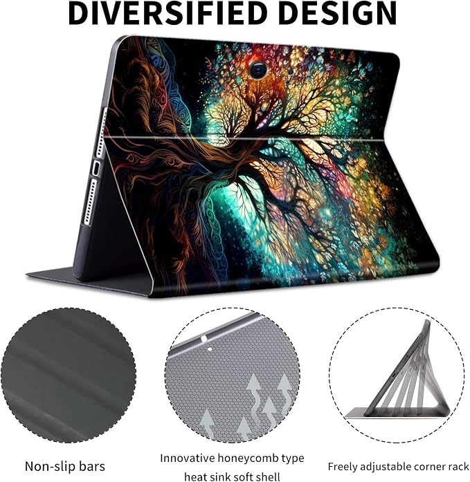 Case for Microsoft Surface Pro 11/10 / 9 13 InchPU Leather Cute Slim Folio Adjustable Stand Cover Case for Surface Pro 11th Edition AIAutumn Red Forest