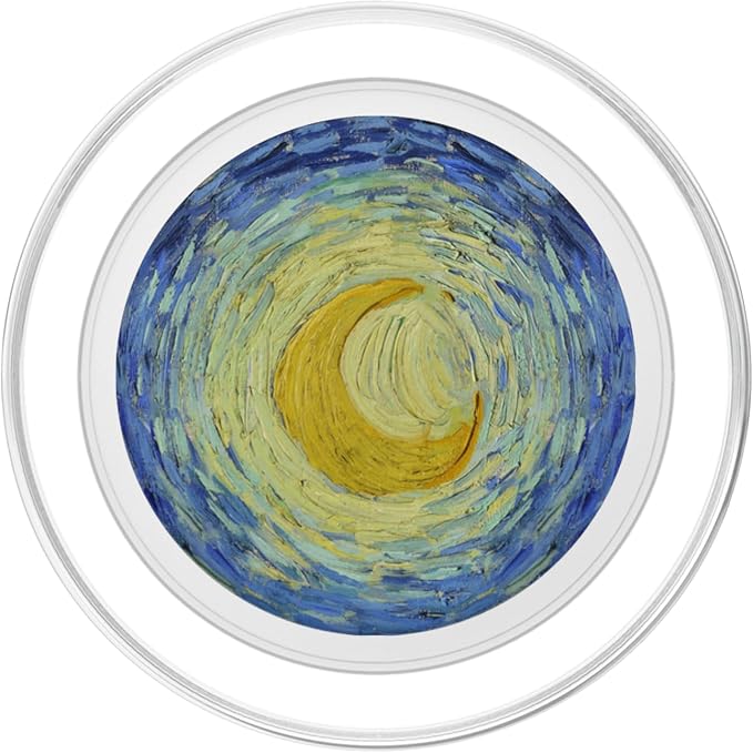 Starry Night Moon Van Gogh Fine Art Painting 2 Cla PopSockets Adhesive PopGrip