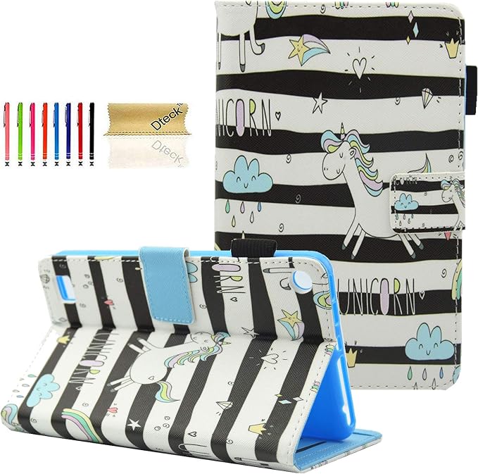 Case for Kindle Fire 7 TabletDteck Full Protective Flip Adjustable Stand Auto Wake/Sleep Smart Cover with Pencil Holder for Kindle Fire 7 Tablet 9th/7th/5th Generation 2019/2017/2015 ReleaseKing Dog