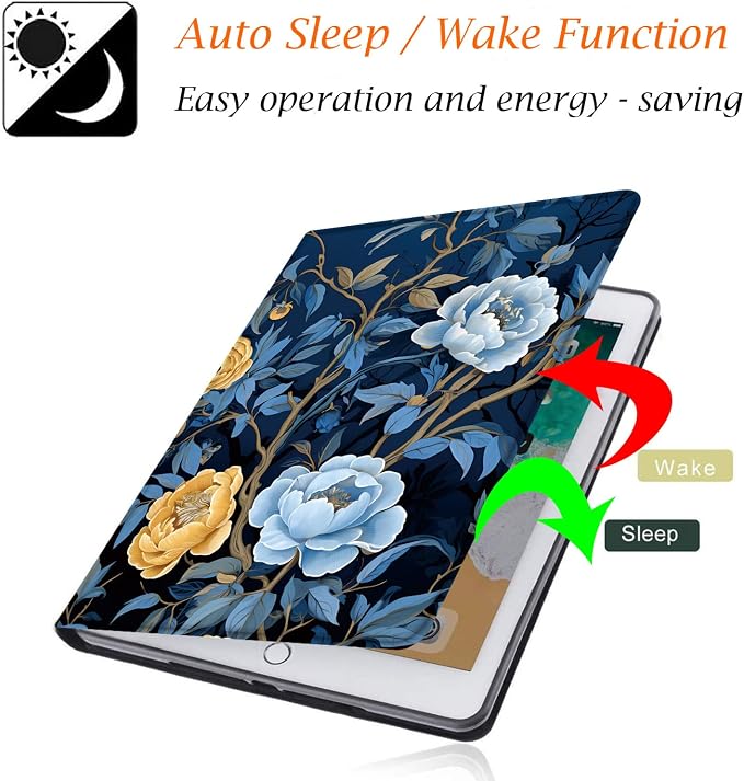 Case for Samsung Galaxy Tab A9 Plus 11 2023 Multi-Viewing Angles with Automatic Sleep/Wake Function for Samsung Galaxy A9+Tablet (SM-X210/X216/X218) American Flag Wolf
