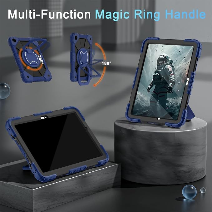Auizotl Case for Samsung Galaxy Tab A11+/A9+ Plus 11 Inch with Screen Protector/Rotating Stand/Pen HolderMilitary Grade Shockproof Cover for Galaxy Tab A11 Plus /A9 Plus CasesBlack