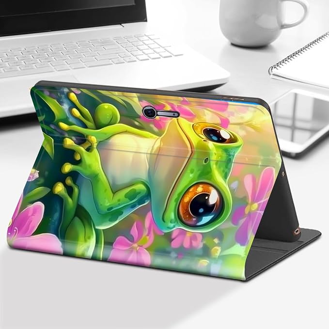 Case for Microsoft Surface Go 4/3/2/1 (2023/2021/2020/2018)-Slim PU Leather Lightweight Adjustable Stand Smart CoverAmerican Flag