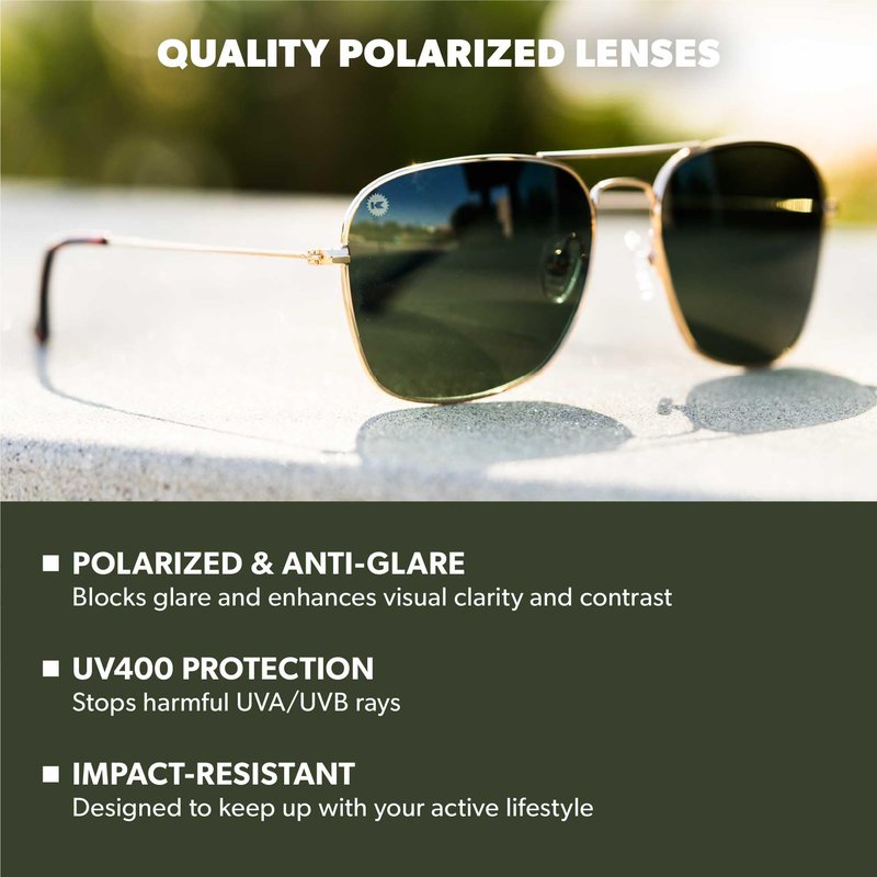Knockaround Mount Evans Polarized Navigator Sunglasses for Men & Women - UV400 Protection
