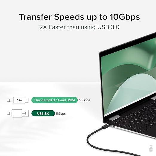 Plugable USB Transfer Cable Unlimited Use Transfer Data Between 2 Windows PC's Compatible with Windows 11 10 7 XP Bravura Easy Computer Sync Software Included