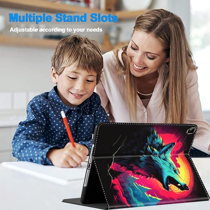 Case for iPad Pro 11 Inch 2022/2021/2020 (4th/3rd/2nd Gen) for iPad Air 5th / 4th Generation 10.9 Inch (2022/2020) Durable Shockproof Protective Cover，Black Woman Queen Afro Design