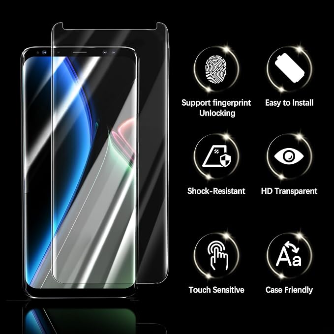MAYtobe [2-Pack Screen Protector for Samsung Galaxy Note 9 Ceramic film with Installation Tray Easy Installation 3D Curved Bubble Free Anti-Scratch