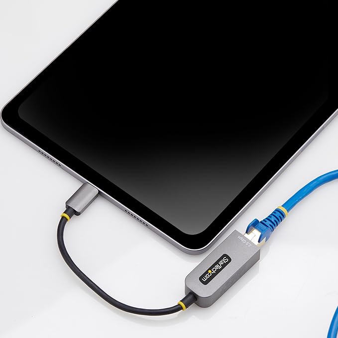 StarTech.com 2.5GbE USB-C to Ethernet Adapter, NBASE-T NIC, USB 3.0 Type-C 2.5/1G Multi Speed Network, Thunderbolt Compatible