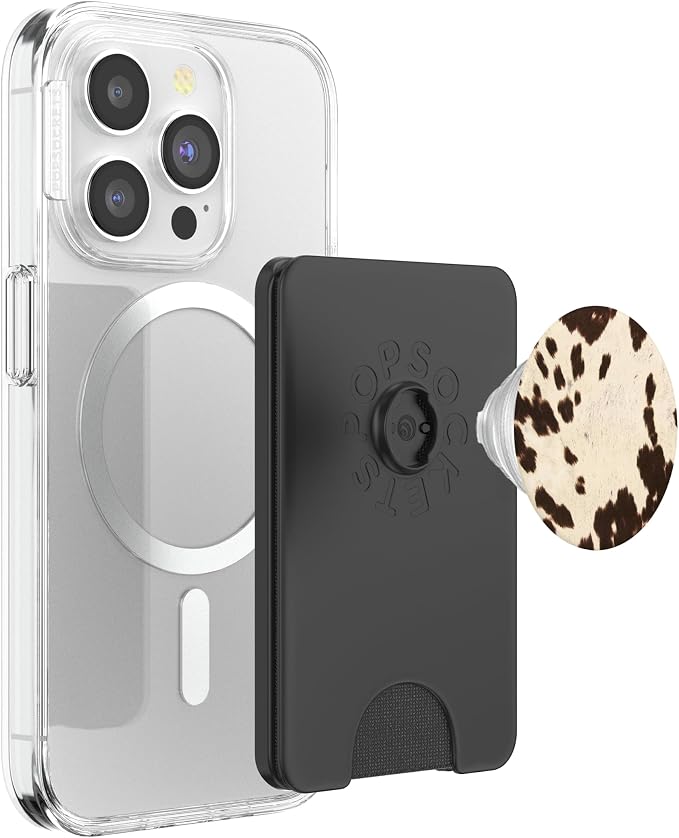 Black &amp White Cute Hide Cow Skin PopSockets Adhesive PopGrip