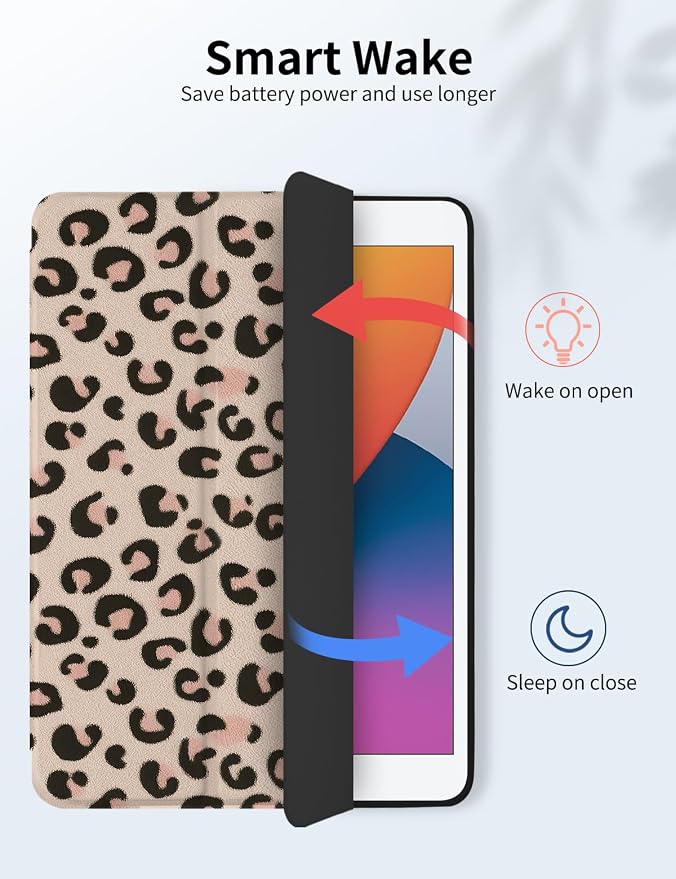 Case for iPad 9th/ 8th/ 7th Generation Case 10.2&amp10.5 Inch (2021/2020/2019 Release) Slim Lightweight Soft Trifold Back Cover with Pencil Holder &amp Auto Sleep/Wake CoverBeige Checkered