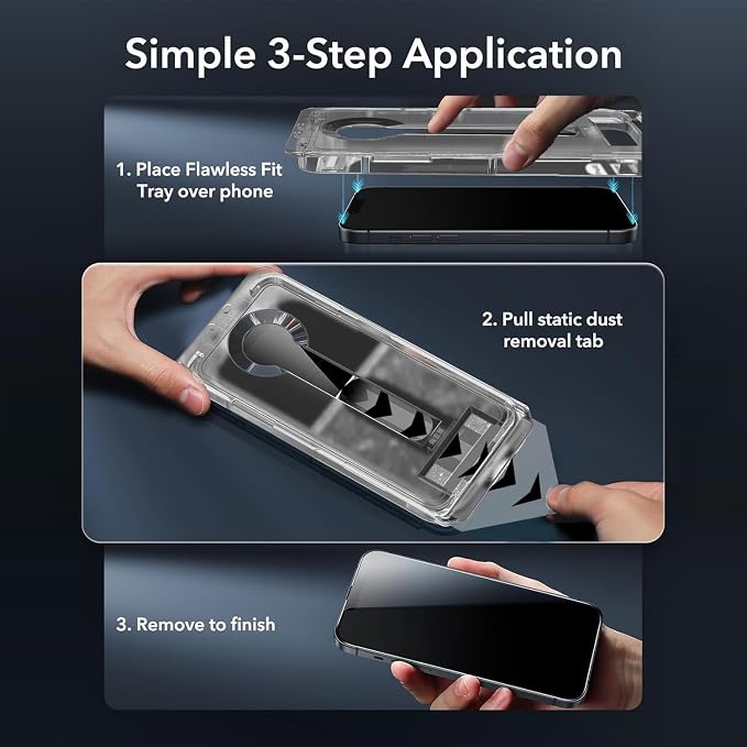OneFish for iPhone 11 Pro Max/XsMax Tempered Glass Screen Protector 2 Pack Auto Dust-Elimination Easy Installation HD Clear Screen Protector