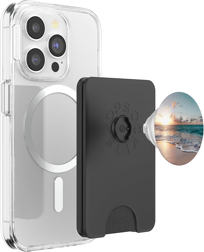 Beach Ocean Sunset Wave - Tropical Sand PopSockets Adhesive PopGrip