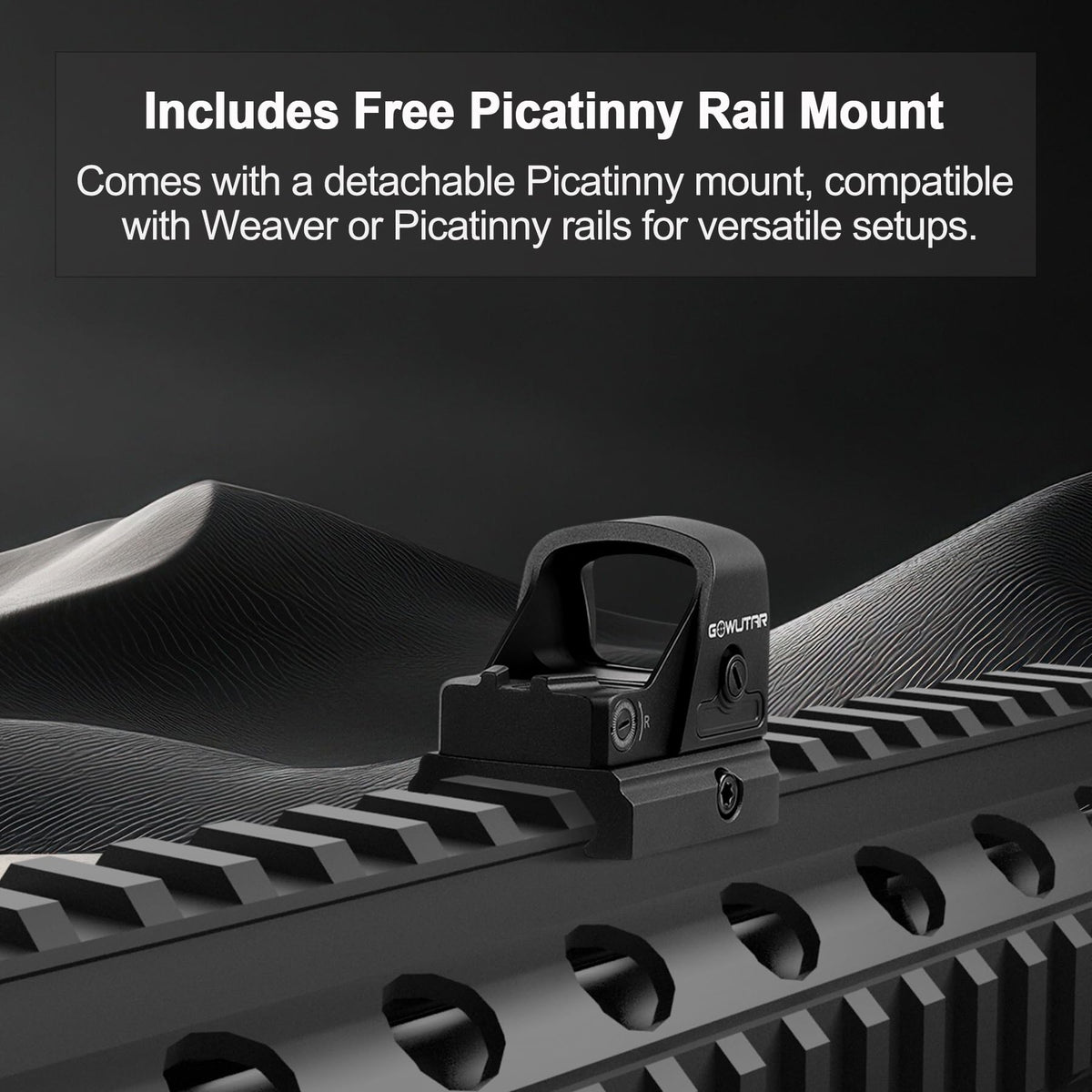 GOWUTAR HHC17C Multiple Reticles Micro Red Dot Sight for RMSc Footprint
