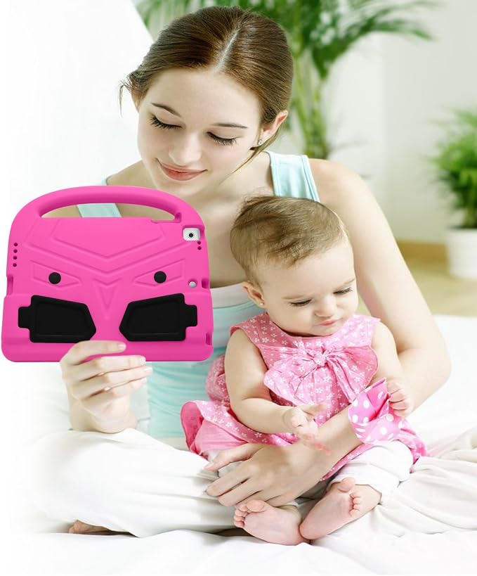 Kids Case for 7.9 iPad Mini 5/4/3/2/1 Silicone Shockproof Cover with Handle Kickstand Black