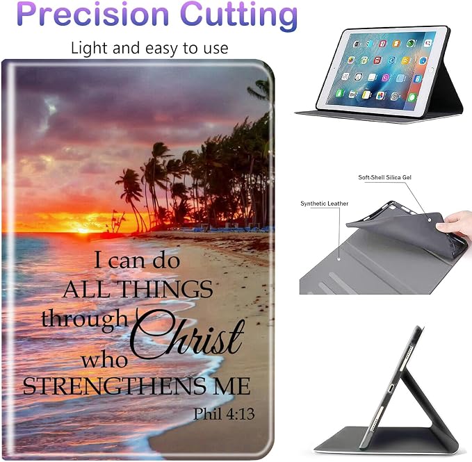 Case for iPad 10.2-inch (2021/2020/2019)/ iPad Air 10.5 2019 / iPad Pro 10.5 Multi-Angle Bracket with Automatic Sleep/Wake Protection Case - Babe We Got This