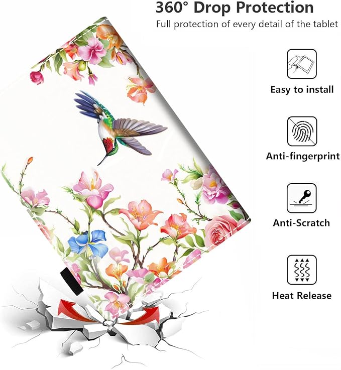 Case for Amazon Kindle Fire HD 10 &amp 10 Plus Tablet 10.1 (13th/11th Generation 2023/2021 Release) - PU Leather Folio Case with Smart Auto Wake/Sleep American Flag Camo