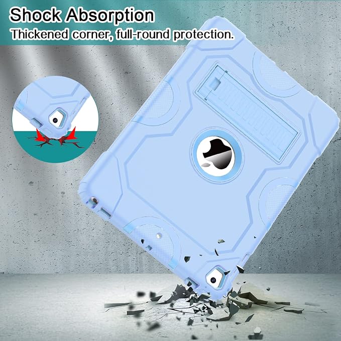 ZoneFoker Case for iPad 6th/5th Generation (9.7 Inch 2018/2017 Model) iPad Air 2 / 1st iPad Pro 9.7 Heavy Duty Shockproof Rugged Protective Case Alpine Green