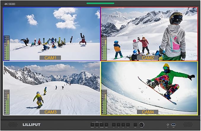 LILLIPUT Q28-VBP 28" 12G-SDI 12G-SDI and 4K HDMI 2.0 Professional Production Studio Monitor (V Mount) Quad-Split Multiview Display HDR and 3D-LUT Support